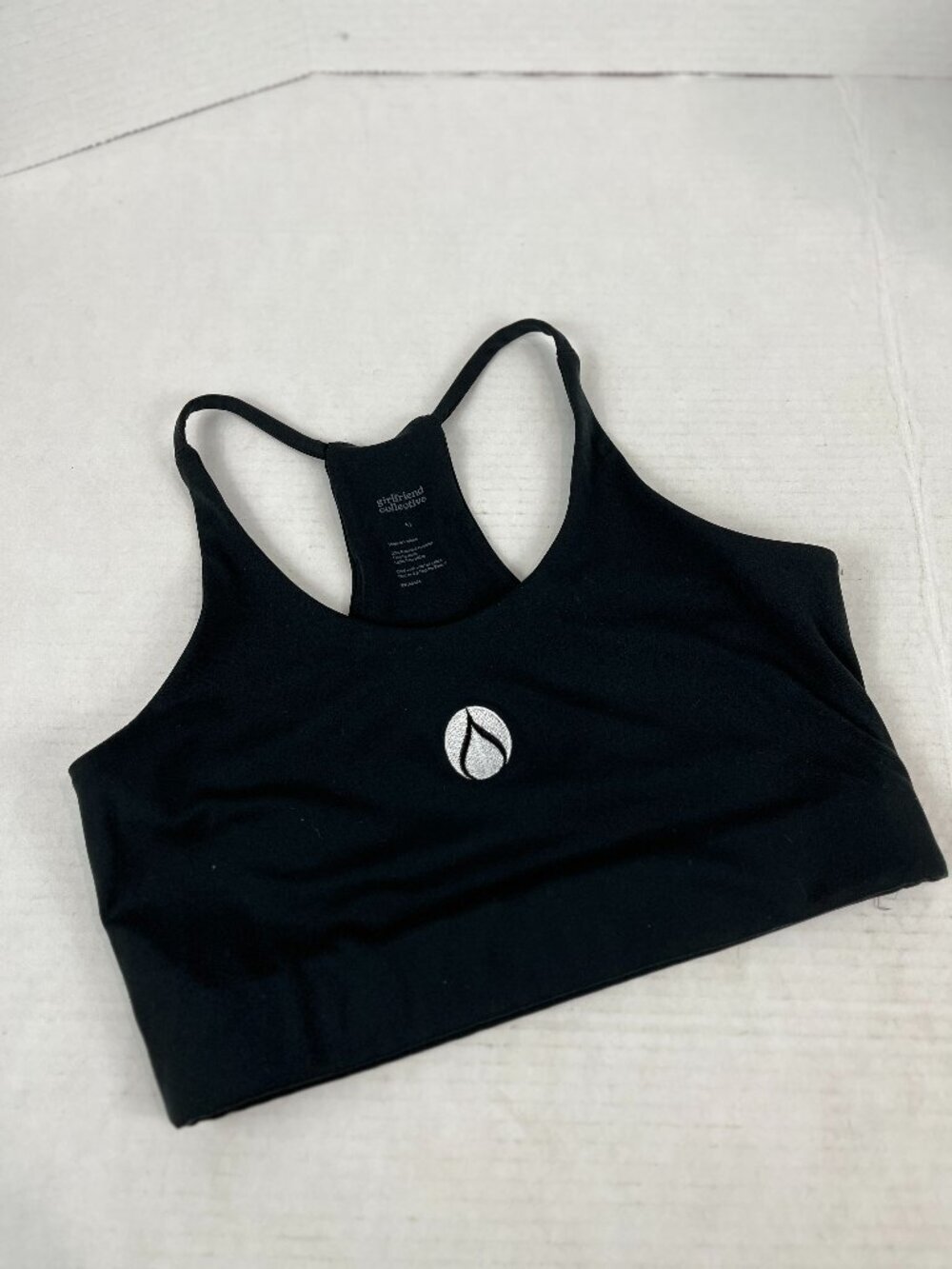 Women's Black The Girlfriend Collective Sports Bra Size M